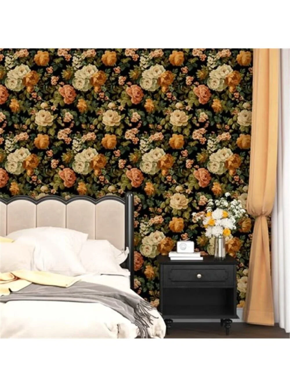 Boho Floral Peel Stick Wallpaper Vintage Contact Paper Self Adhesive Vinyl Roll